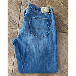 Lucky Brand 361 Vintage Straight 38x32 Distressed Blue Jeans Classic Denim Men's